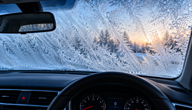 Car windows frozen on the inside
